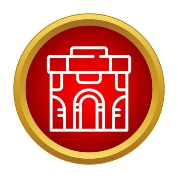 Building icon representing house, office, or bank Ilustración de archivo