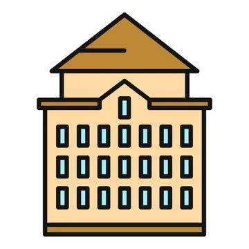 Building icon representing multi story housing architecture Stock Illustration