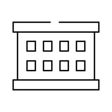 Building icon representing property and real estate business Ilustración de archivo