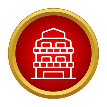 Building icon representing property and real estate business Ilustración de archivo