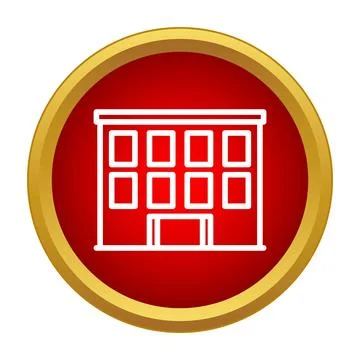 Building icon representing property and real estate business Ilustración de archivo
