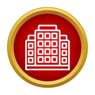 Building icon representing property and real estate sector Ilustración de archivo