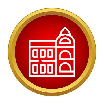 Building icon representing property and real estate business Ilustración de archivo