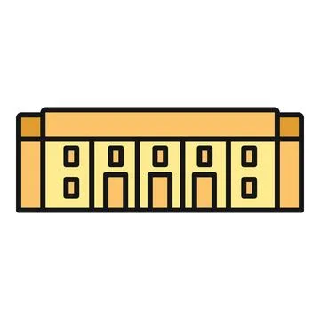 Building icon representing property and residential structures Ilustración de archivo