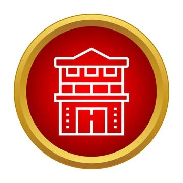 Building icon representing property and real estate business Stock Illustration