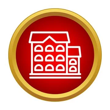 Building icon representing property and real estate services Ilustración de archivo