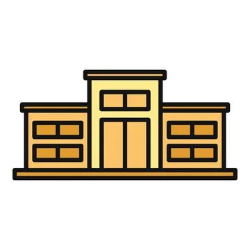 Building icon representing school education and university campus Ilustración de archivo