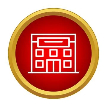 Building icon representing a store, shop, or business Stock Illustration