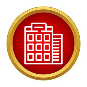 Building icon representing urban infrastructure and property Ilustración de archivo