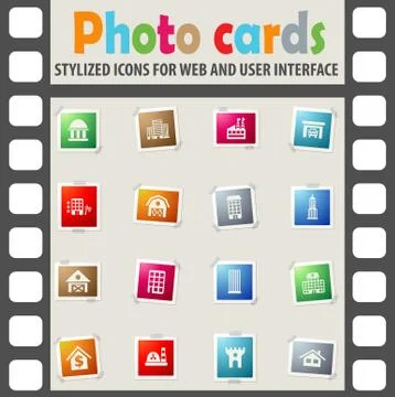 Building icon set Stock Illustration