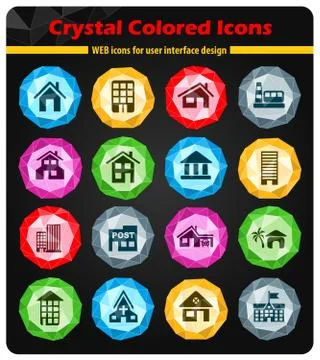 Building icon set Stock Illustration