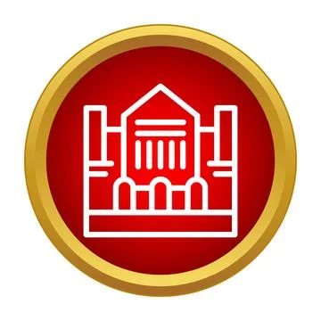 Building icon showing educational or governmental institution イラスト素材
