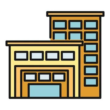 Building icon showing modern multistory architecture Ilustração Stock