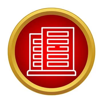 Building icon showing urban development and architecture Ilustración de archivo