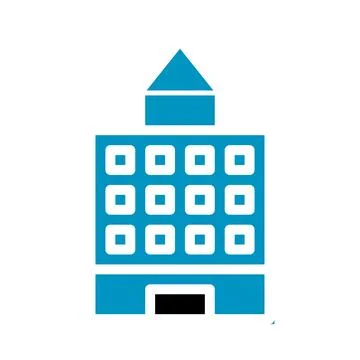 Building icon solid blue black イラスト素材