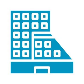 Building icon solid blue black Ilustración de archivo