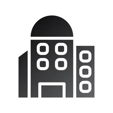 Building icon solid gradient black イラスト素材