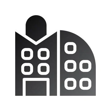 Building icon solid gradient black イラスト素材