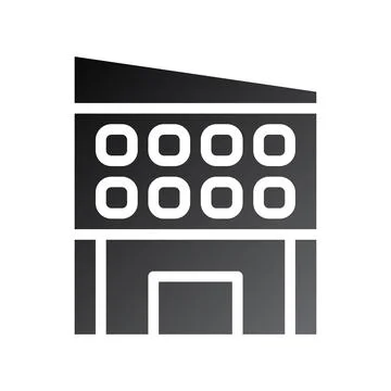 Building icon solid gradient black イラスト素材