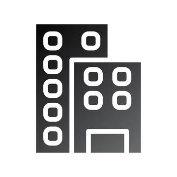 Building icon solid gradient black Stock Illustration