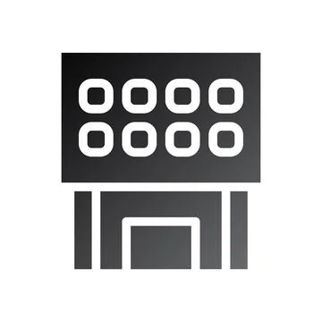 Building icon solid gradient black イラスト素材