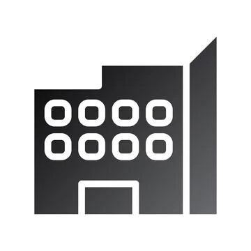 Building icon solid gradient black 스톡 일러스트