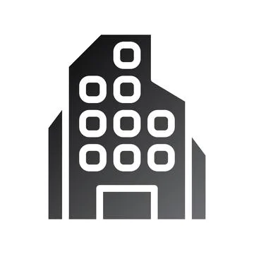 Building icon solid gradient black Stock Illustration