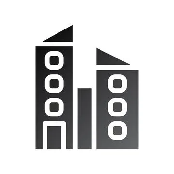 Building icon solid gradient black イラスト素材