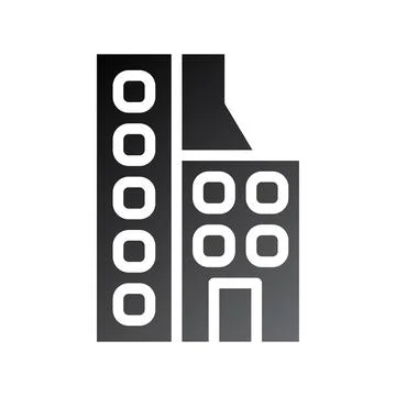 Building icon solid gradient black イラスト素材