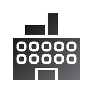 Building icon solid gradient black 스톡 일러스트