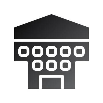 Building icon solid gradient black イラスト素材