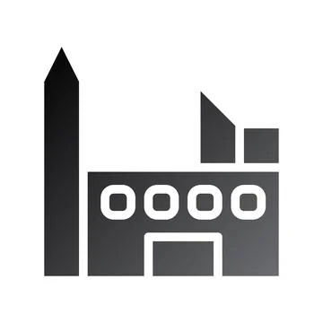 Building icon solid gradient black Stock Illustration