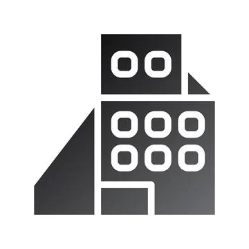 Building icon solid gradient black イラスト素材