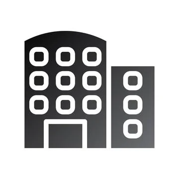 Building icon solid gradient black Ilustración de archivo