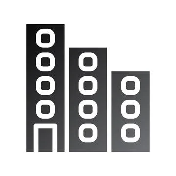 Building icon solid gradient black Stockillustratie