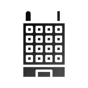 Building icon solid gradient black イラスト素材