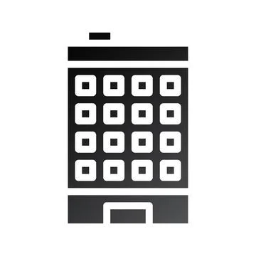 Building icon solid gradient black Stock Illustration