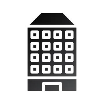 Building icon solid gradient black イラスト素材