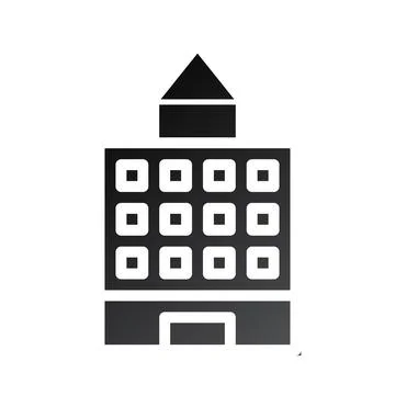 Building icon solid gradient black イラスト素材