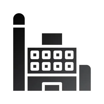 Building icon solid gradient black Ilustración de archivo