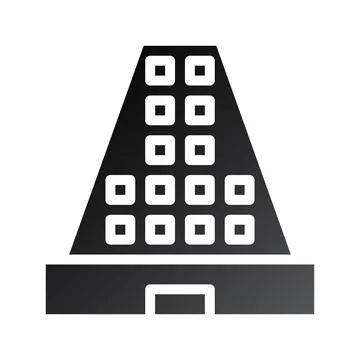 Building icon solid gradient black イラスト素材