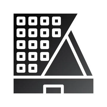 Building icon solid gradient black Ilustración de archivo