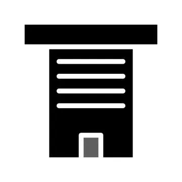Building icon solid grey black Stock Illustration