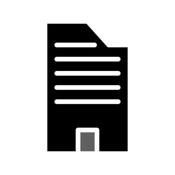 Building icon solid grey black イラスト素材