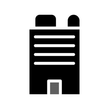 Building icon solid grey black Ilustración de archivo