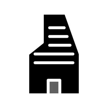 Building icon solid grey black イラスト素材