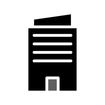 Building icon solid grey black 스톡 일러스트