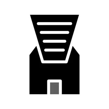 Building icon solid grey black イラスト素材