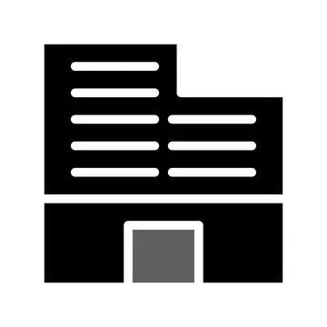 Building icon solid grey black Ilustración de archivo