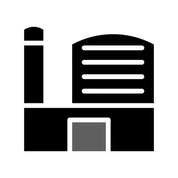 Building icon solid grey black イラスト素材